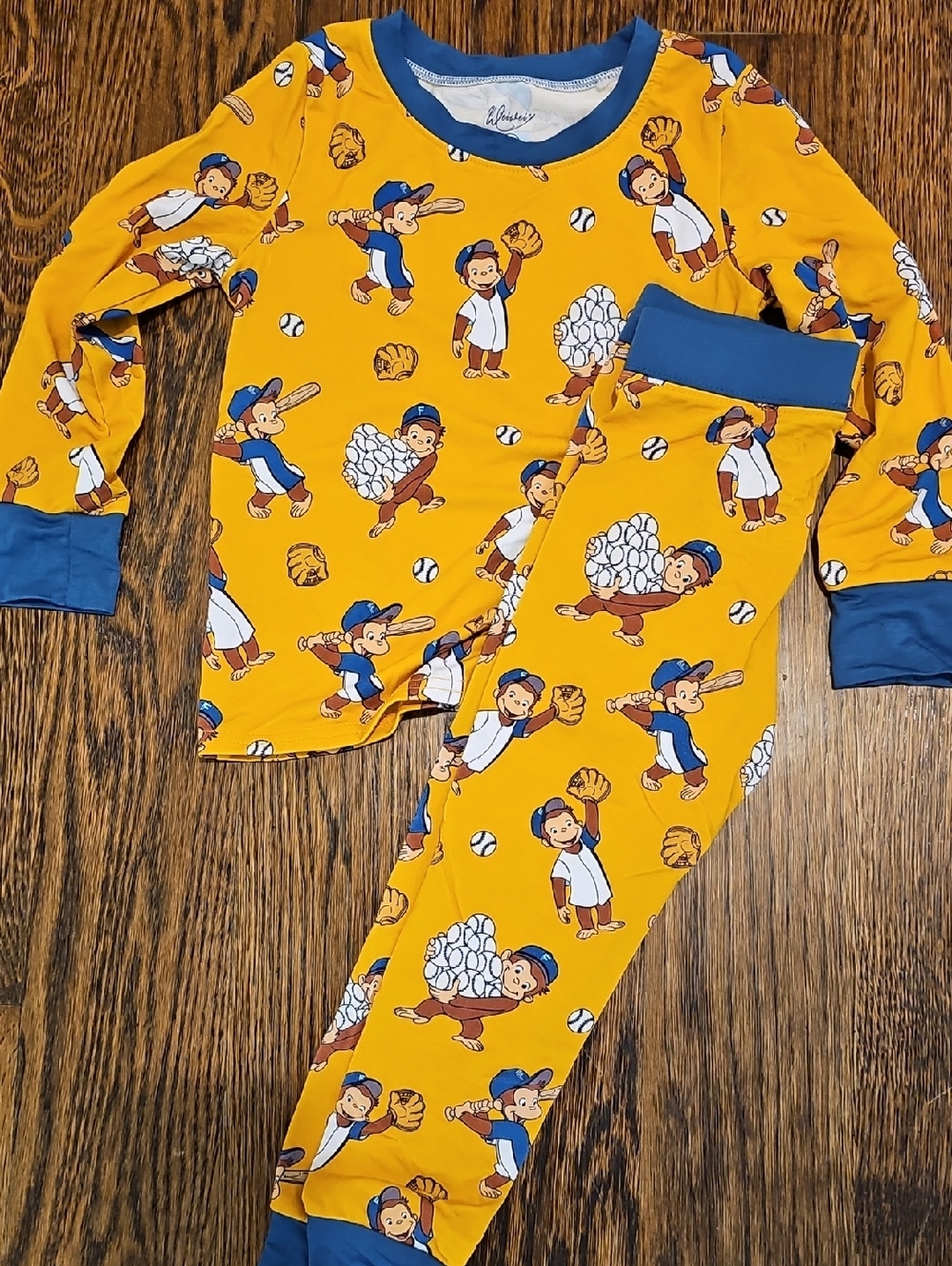 brand new curious george bamboo pj